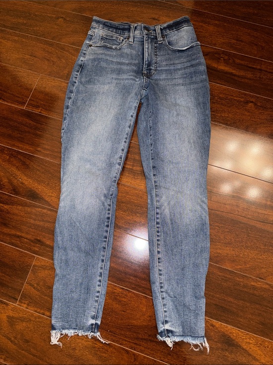 Lucky Brand Denim - Lucky Brand Blue High-Rise Women's Ankle Skinny Jeans with Frayed Hem